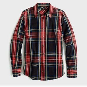 J. Crew Red and Blue Plaid Casual Button Down Shirt